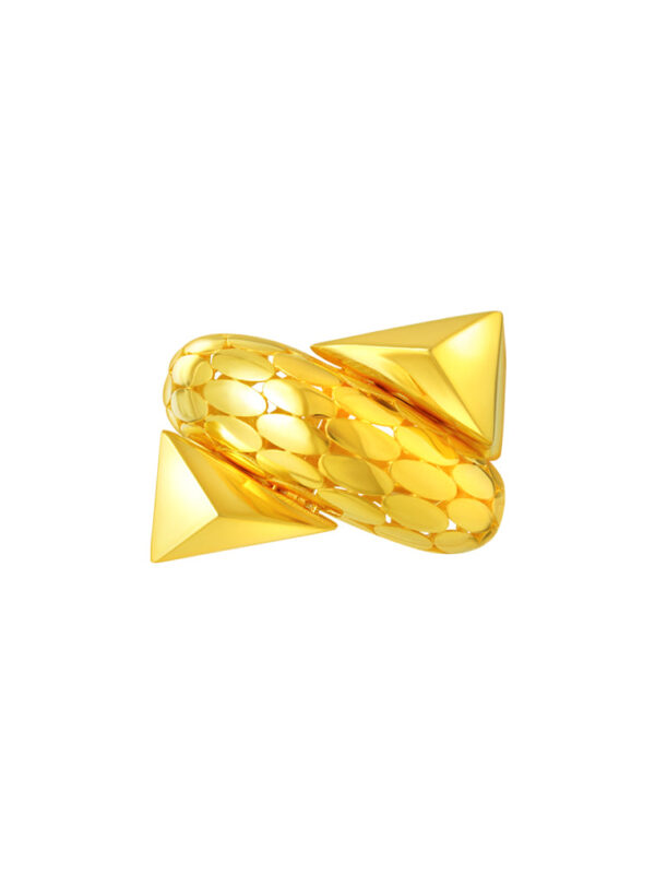 TOMEI Lusso Italia Scaly Ring, Yellow Gold 916