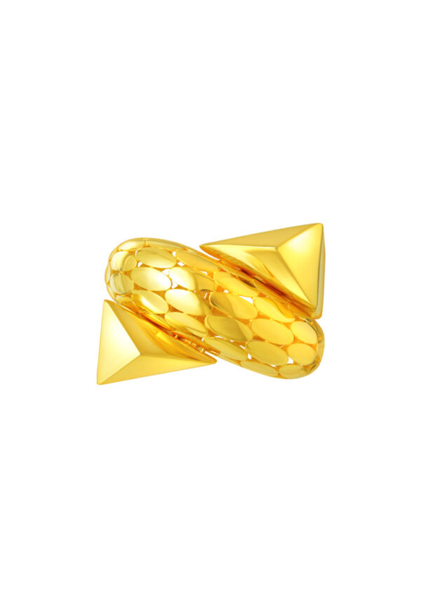 TOMEI Lusso Italia Scaly Ring, Yellow Gold 916