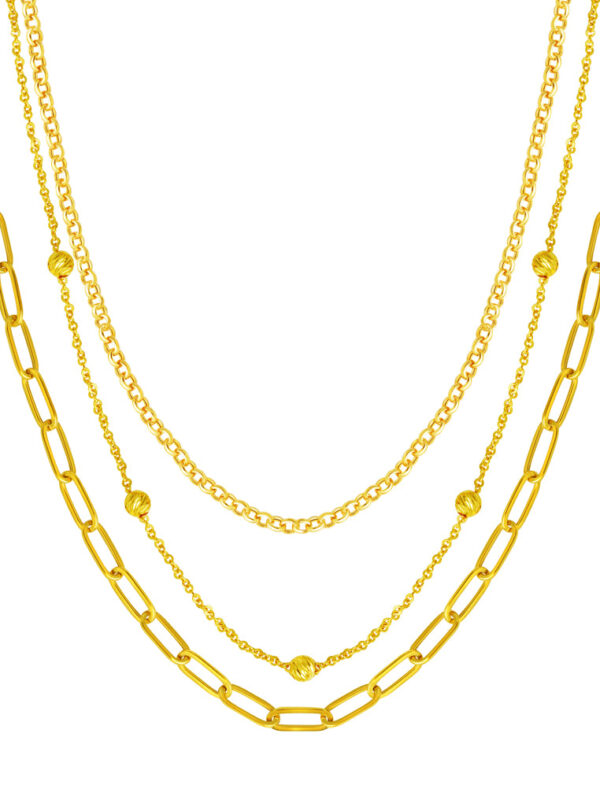 TOMEI Lusso Italia Layered Necklace, Yellow Gold 916