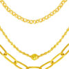TOMEI Lusso Italia Layered Necklace, Yellow Gold 916