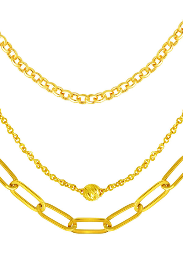 TOMEI Lusso Italia Layered Necklace, Yellow Gold 916