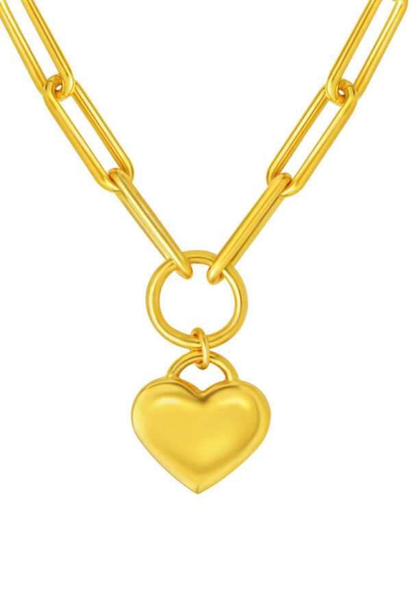 TOMEI Lusso Italia Heart Necklace, Yellow Gold 916