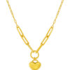 TOMEI Lusso Italia Heart Necklace, Yellow Gold 916