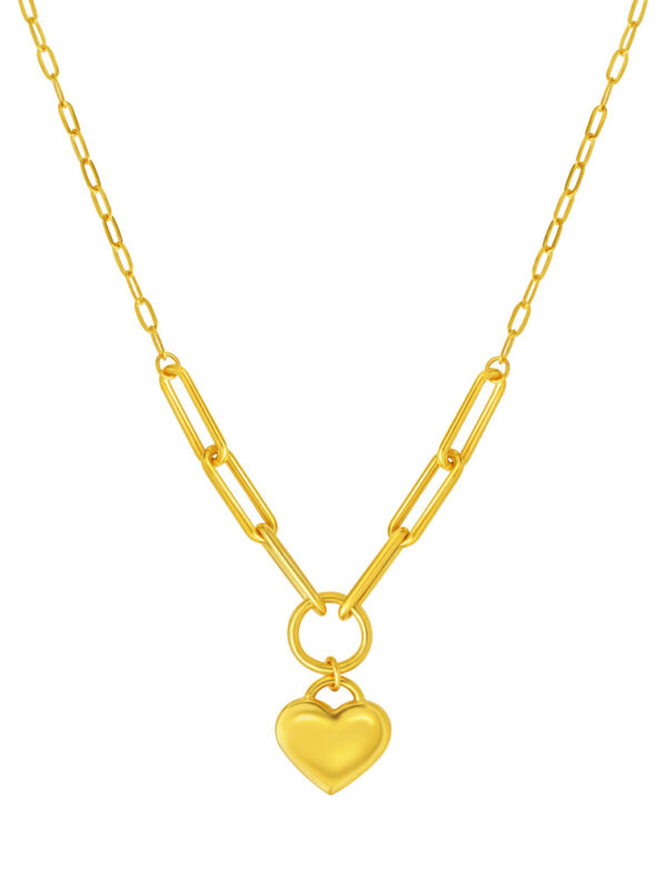 TOMEI Lusso Italia Heart Necklace, Yellow Gold 916
