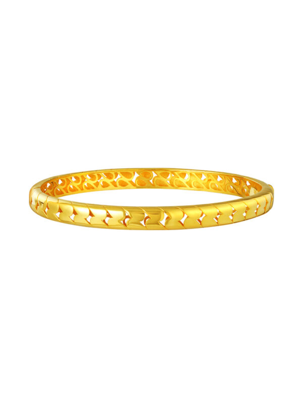 TOMEI Lusso Italia Hollow Bangle, Yellow Gold 916