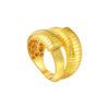 TOMEI Lusso Italia Twisted Ring, Yellow Gold 916