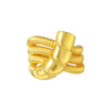 TOMEI Lusso Italia Layered Knot Ring, Yellow Gold 916