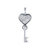 TOMEI Key Pendant, White Gold 585