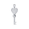 TOMEI Key Pendant, White Gold 585
