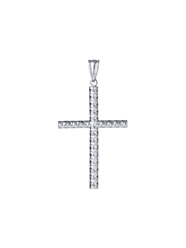 TOMEI Cross Pendant, White Gold 585