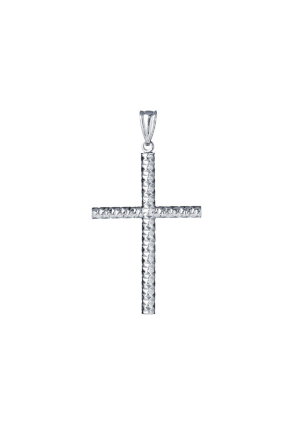 TOMEI Cross Pendant, White Gold 585