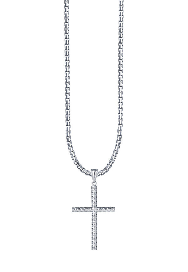 TOMEI Cross Pendant, White Gold 585