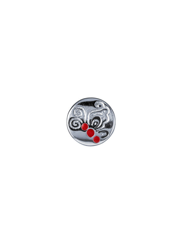 TOMEI Butterfly Printed Charm, White Gold 585