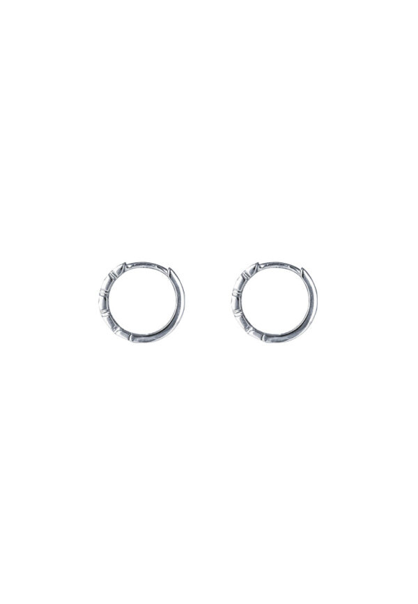 TOMEI Hoop Earrings, White Gold 585