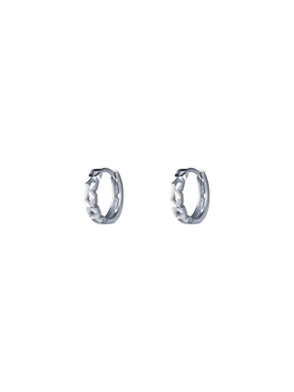 TOMEI Hoop Earrings, White Gold 585