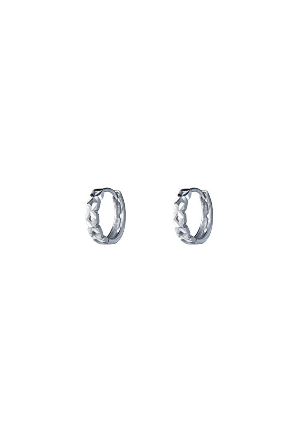 TOMEI Hoop Earrings, White Gold 585