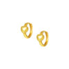 TOMEI Heart Loop Earrings, Yellow Gold 916