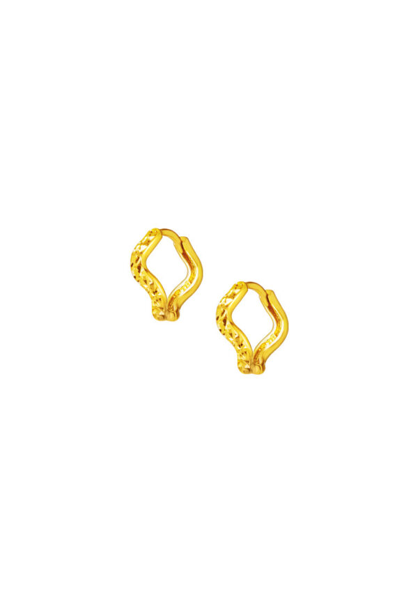 TOMEI Curvy Loop Earrings, Yellow Gold 916