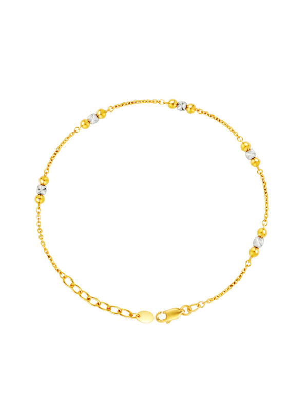 TOMEI Dual-Tone Bead Bracelet, Yellow Gold 916