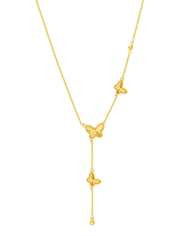TOMEI Butterfly Necklace, Yellow Gold 999 (5G)