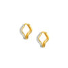 TOMEI Dual-Tone Hoop Earrings, Yellow Gold 916