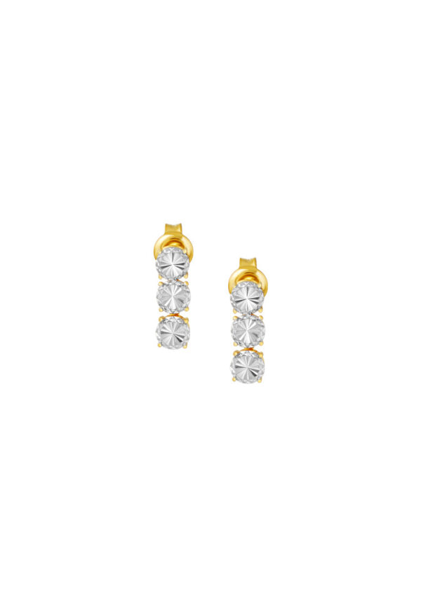 TOMEI Diamond Cut Collection Dangling Earrings, Yellow Gold 916