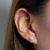 TOMEI Pearlfect Love Earrings(5mm), Rose Gold 750