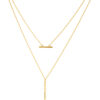 TOMEI Long Bar Necklace, Yellow Gold 916