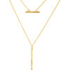TOMEI Long Bar Necklace, Yellow Gold 916