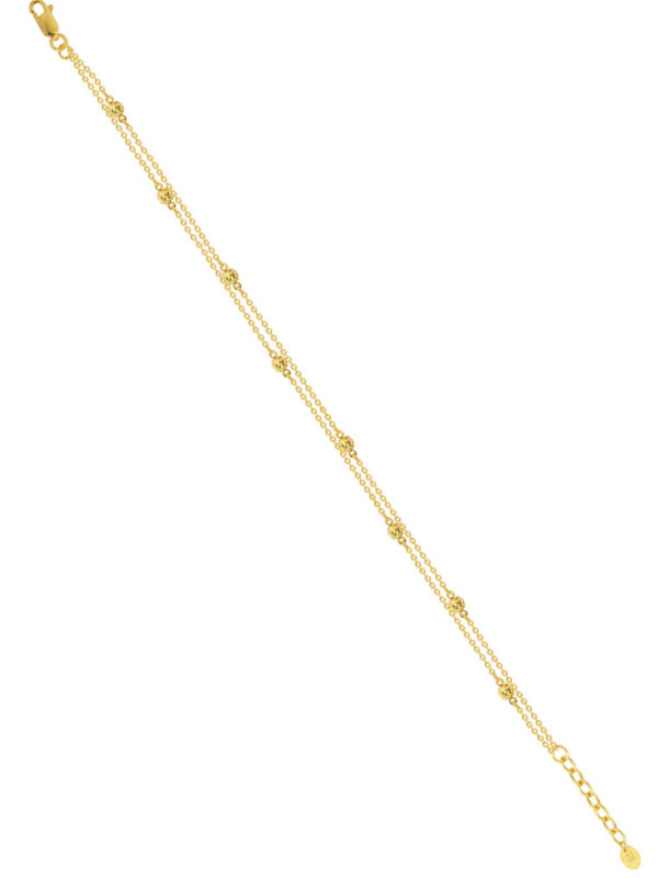 TOMEI Double Strand Bead Bracelet, Yellow Gold 916