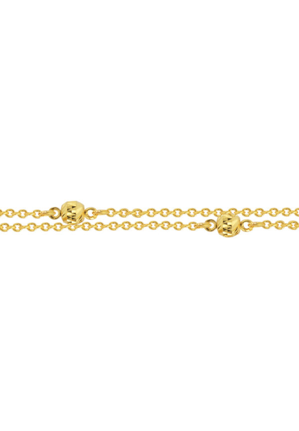 TOMEI Double Strand Bead Bracelet, Yellow Gold 916