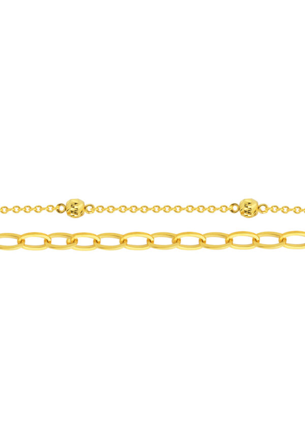 TOMEI Dual-Line Style Bracelet, Yellow Gold 916