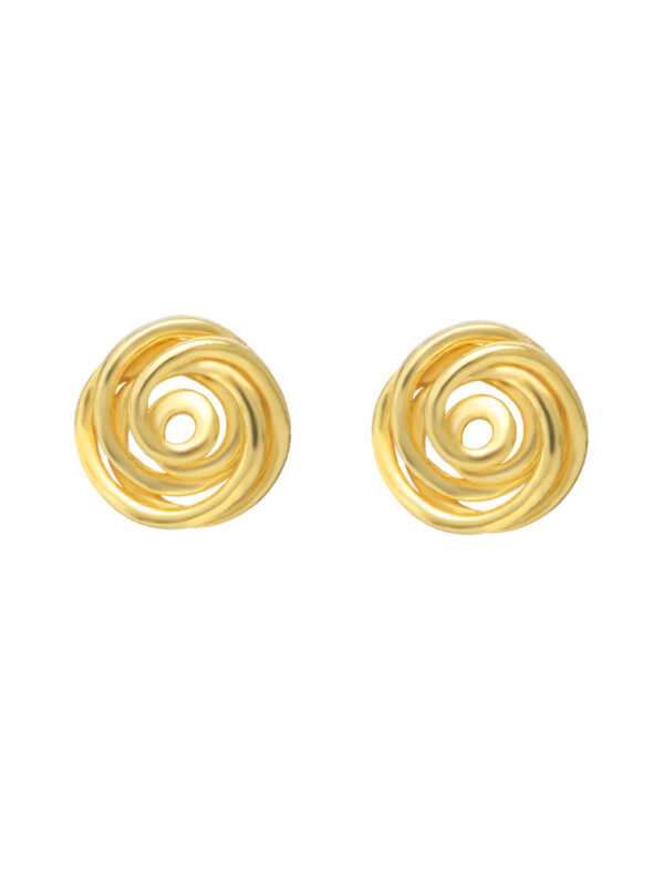 TOMEI Flower Knot Earrings, Yellow Gold 916