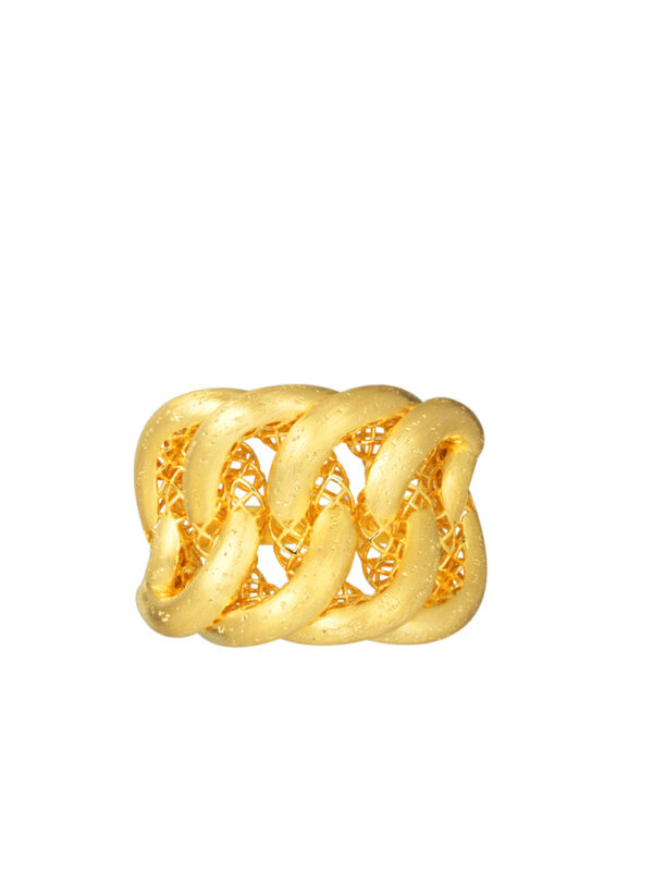 TOMEI Entwining Knot Ring, Yellow Gold 916