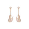 TOMEI Baroque Pearl Earrings, Yellow Gold 750