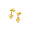 TOMEI Lusso Italia Dangling Flower Earrings, Yellow Gold 916