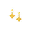TOMEI Lusso Italia Dangling Flower Earrings, Yellow Gold 916