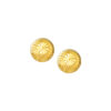 TOMEI Lusso Italia Lasered Button Earrings, Yellow Gold 916