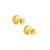 TOMEI Lusso Italia Lasered Button Earrings, Yellow Gold 916