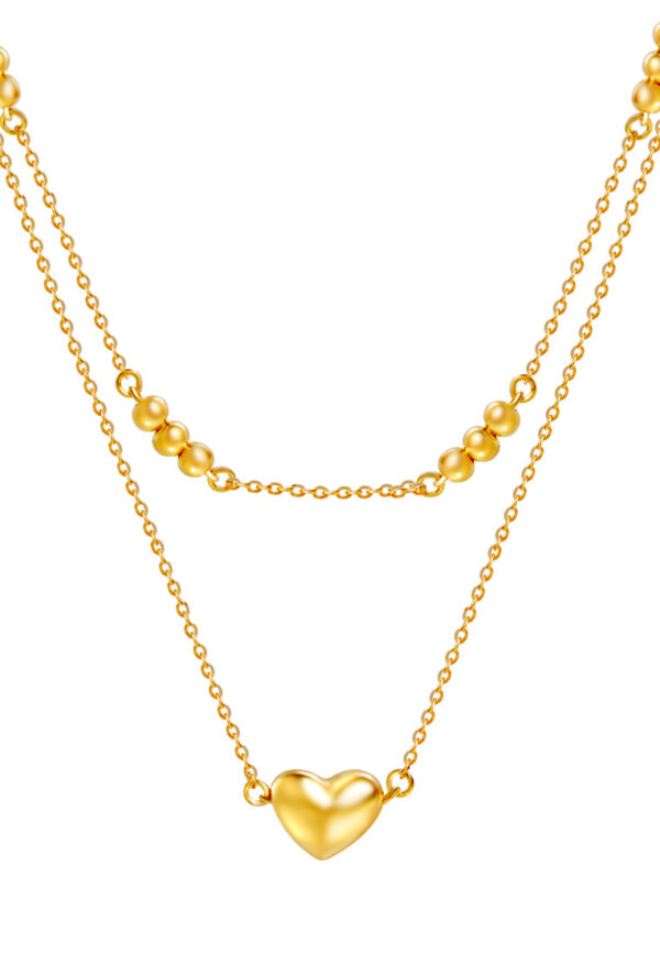 TOMEI Love Beads Double Strand Necklace, Yellow Gold 916