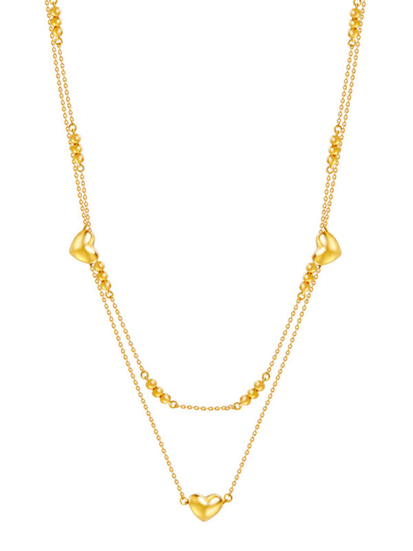 TOMEI Love Beads Double Strand Necklace, Yellow Gold 916