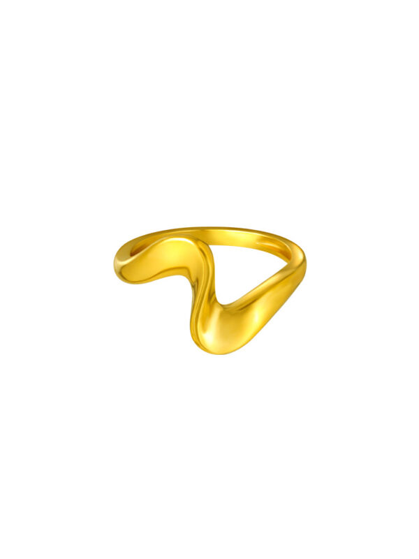 TOMEI Anastasia Curvy Ring, Yellow Gold 916