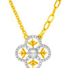 TOMEI Diamond Cut Collection Snow Flake Necklace, Yellow Gold 916