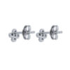 TOMEI Clover Earrings, White Gold 585