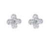 TOMEI Clover Earrings, White Gold 585