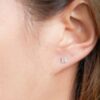 TOMEI Clover Earrings, White Gold 585