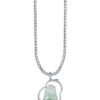 TOMEI Big Gourd Jade Pendant, White Gold 750