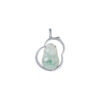 TOMEI Big Gourd Jade Pendant, White Gold 750
