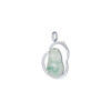 TOMEI Big Gourd Jade Pendant, White Gold 750