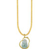 TOMEI Big Gourd Jade Pendant, Yellow Gold 750